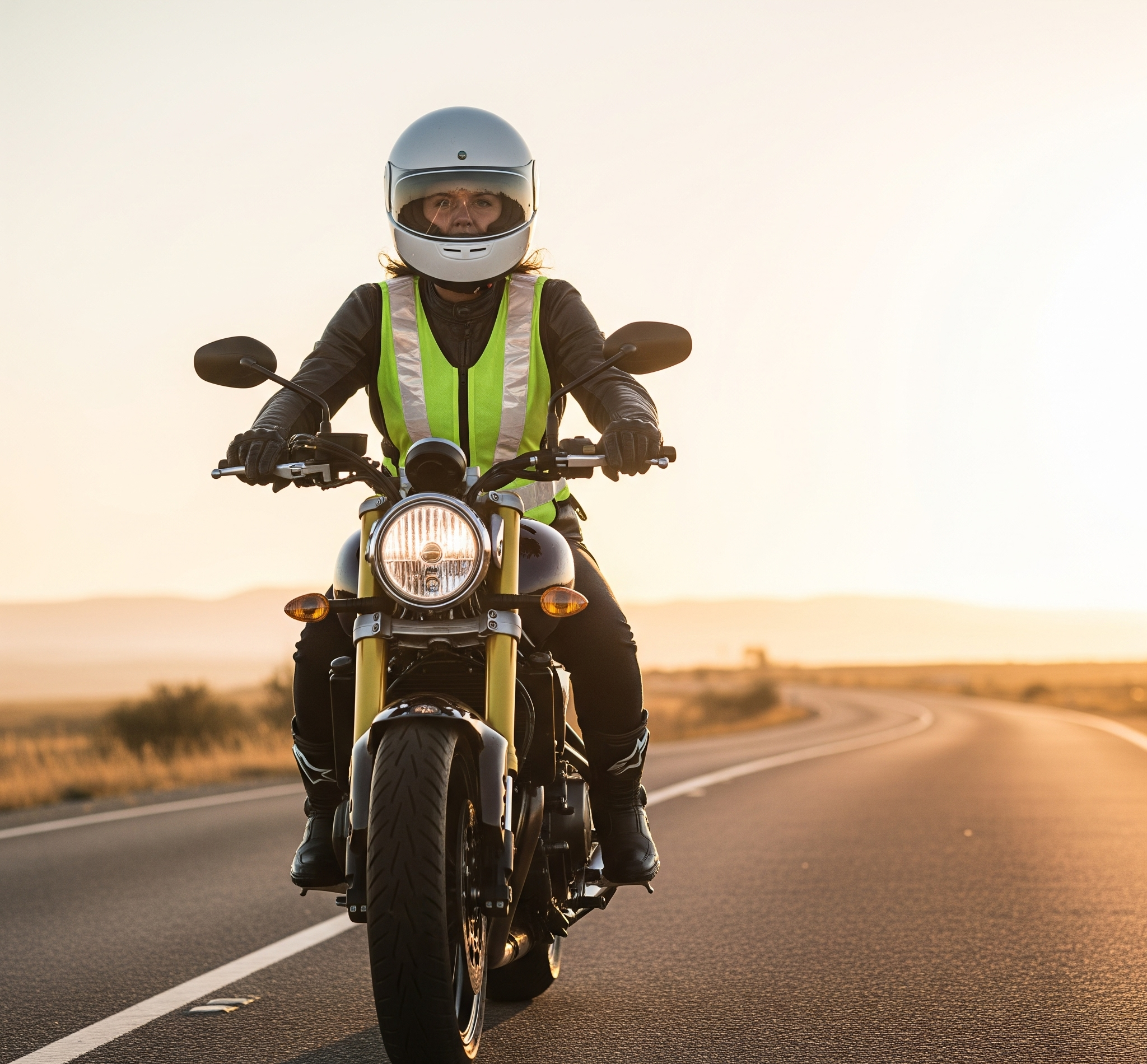 Motard portant les équipements obligatoires à moto en 2025